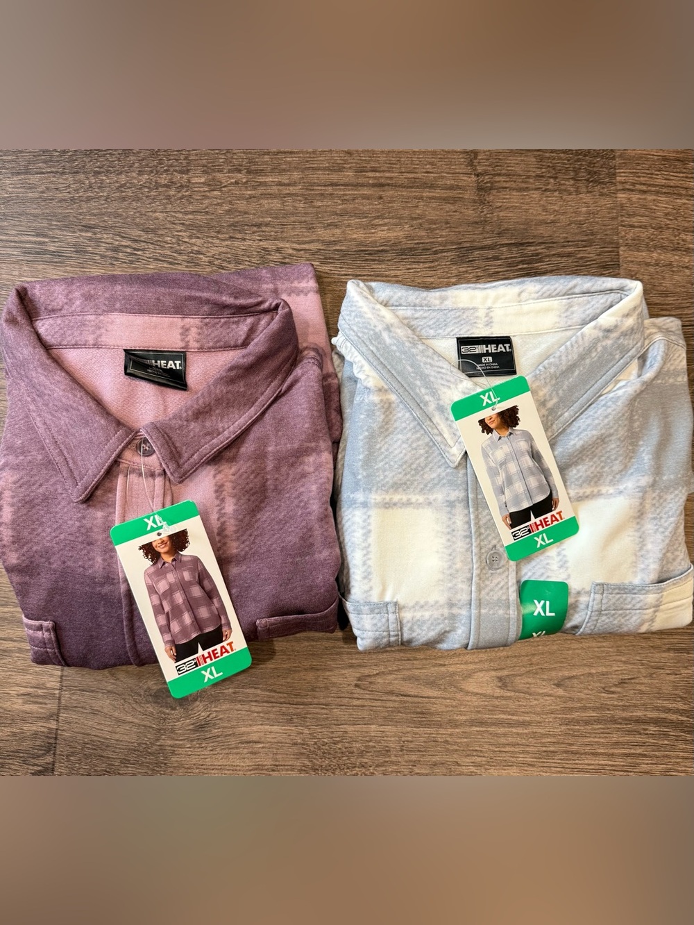 Bundle of 32 Degrees Ladies' Cozy Knit Stretch Plaid Top
